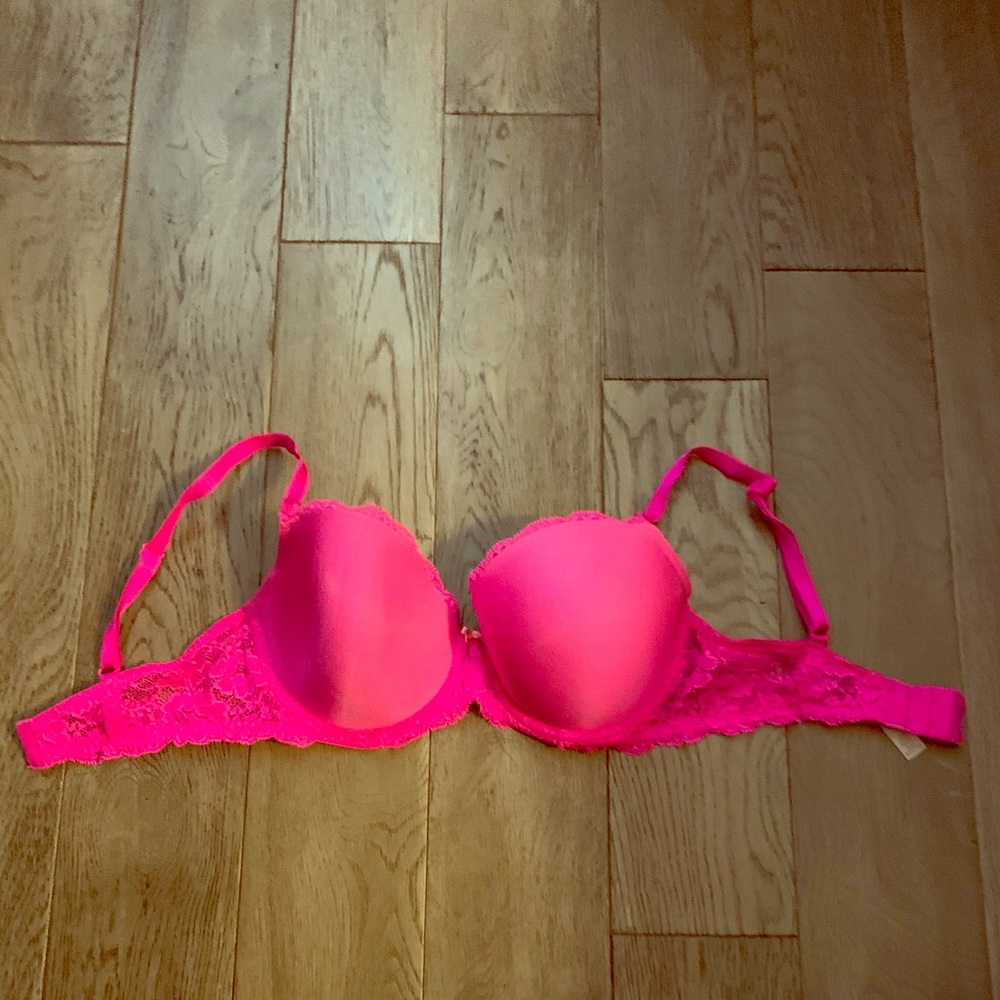 Victoria’s Secret Neon Pink Lace Bra